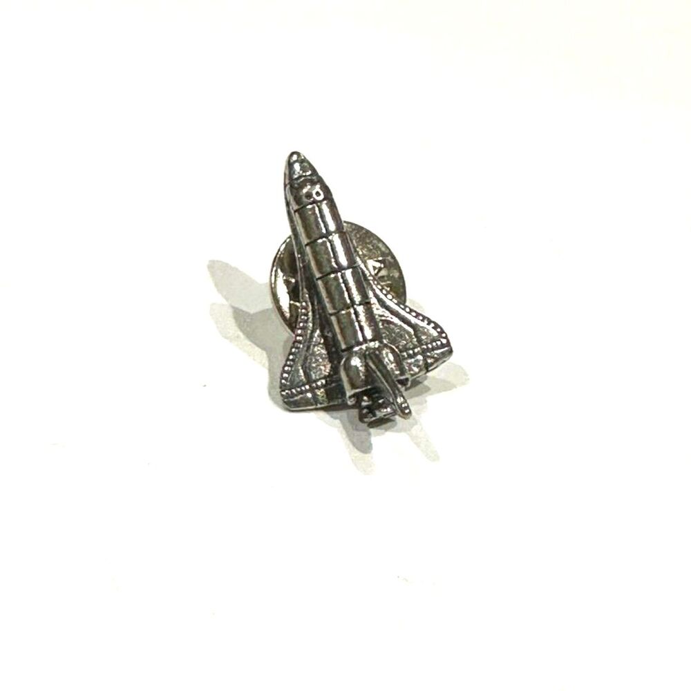 Space Shuttle Lapel Pin Silver-Tone  Space  Aerospace Novelty Pin